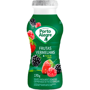 IOGURTE PORTO ALEGRE GARRAFA 170G FRUTAS VERMELHAS
